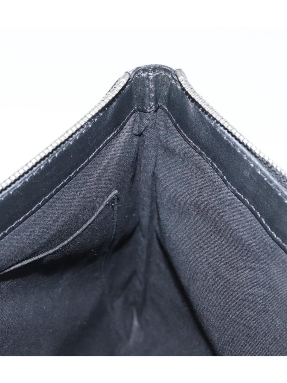 BALENCIAGA Navy clip M Clutch Bag Canvas Leather Beige Black 373834 - Picture 16 of 16